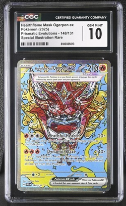 Pokemon Hearthflame Mask Ogerpon EX 148/131 Prismatic Evolutions SIR CGC 10 - Image 1
