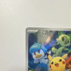 Pokemon TCG Pikachu Promo Full Art Holo 027/ Sv: Scarlet & Violet 60 HP Basic - Image 2