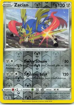 Zacian 139/192 Rebel Clash Rare NM Pokemon TCG - Image 1
