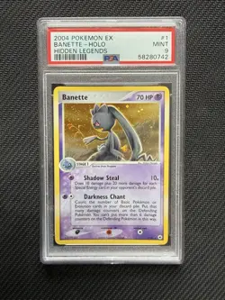 Pokemon 2004 Banette EX Holo Rare 1/101 #1 Hidden Legends PSA 9 MINT - Image 1