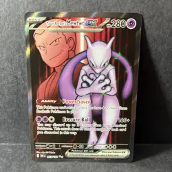 Pokemon Mewtwo EX TCG Team Rockets 213/182 Full Art Destined Rivals - Image 1