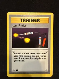 Item Finder 74/102 1st Edition Shadowless Base Set Light Play Pokemon TCG - Image 2