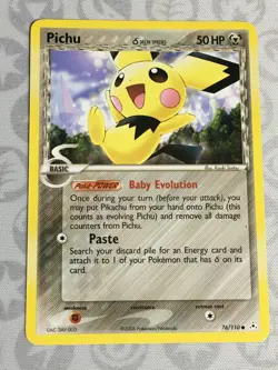 D1425 POKEMON TCG HOLON PHANTOMS PICHU 76 LP COMMON - Image 1