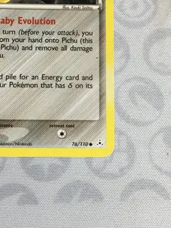 D1425 POKEMON TCG HOLON PHANTOMS PICHU 76 LP COMMON - Image 5