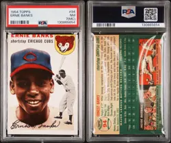 1954 Topps - Ernie Banks #94 PSA 7 (MC) - Image 3