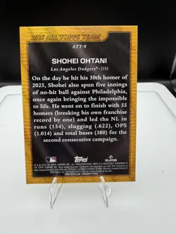 2026 Topps Shohei Ohtani #ATT-9 2025 All Topps Team - Image 2