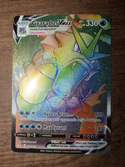 Gyarados VMAX 207/203 Rainbow Secret Rare Evolving Skies Pokemon Card - Image 1
