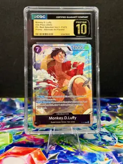 2025 One Piece TCG Luffy P-075 Promo Best Selection Vol 3 CGC 10 Pristine - Image 1