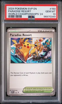 2024 POKEMON SVP EN-SV BLACK STAR PROMO #150 PARADISE RESORT PSA 10 - Image 1