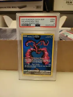 Galarian Moltres SWSH284 Crown Zenith Black Star Promo PSA 9 Pokemon TCG - Image 1