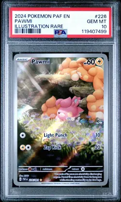 2024 POKEMON PAF EN-PALDEAN FATES ILLUSTRATION RARE #226 PAWMI PSA 10 - Image 1