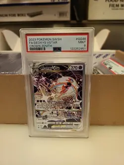 PSA 9 MINT Deoxys VSTAR GG46 Crown Zenith Full Art Galarian Gallery Pokemon SWSH - Image 1