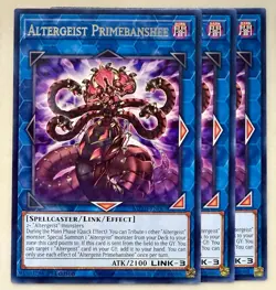 Yugioh! 3x Altergeist Primebanshee MZMI-EN067 Rare 1st Ed NM - Image 1