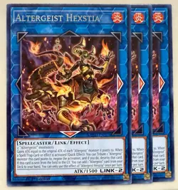 Yugioh! 3x Altergeist Hexstia MZMI-EN066 Rare 1st Ed NM - Image 1