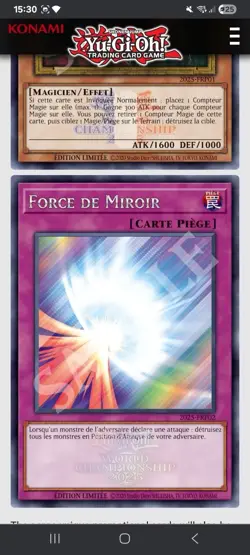 Yugioh World Championship 2025 Envelope (Magical Breaker and Mirror Force) - Image 3