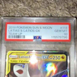 Pokemon TCG 2019 Team Up Latias & Latios GX TAG TEAM Holo 113/181 PSA 10 - Image 2