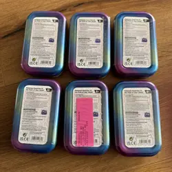 6x Pokemon TCG Scarlet & Violet Prismatic Evolutions Mini Tin Brand new & Sealed - Image 2