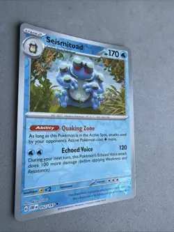 Pokemon TCG * SV Obsidian Flames * 52/197 Seismitoad REVERSE HOLO Uncommon * NM - Image 2