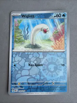 Pokemon TCG * SV Obsidian Flames * 58/197 Wiglett REVERSE HOLO Common * FRESH PK - Image 1