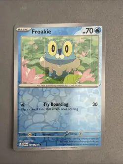 Pokemon TCG * SV Obsidian Flames * 56/197 Froakie REVERSE HOLO Common * FRESH PK - Image 1
