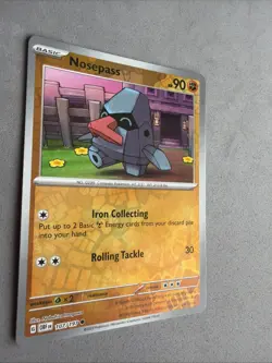 Pokemon TCG * SV Obsidian Flames * 107/197 Nosepass REVERSE HOLO Common FRESH PK - Image 2