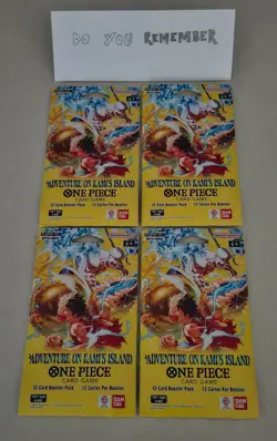 One Piece Adventure On Kami’s Island OP15-EB04 Sleeved Booster Pack Lot of 4 - Image 1