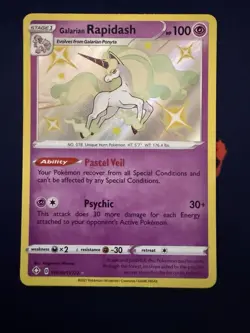 Galarian Rapidash SV048/SV122 Shining Fates Shiny Vault Rare Shiny NM Pokemon - Image 1