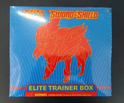 Pokemon TCG: Sword & Shield Base Set Elite Trainer Box – Zamazenta – SEALED - Image 1