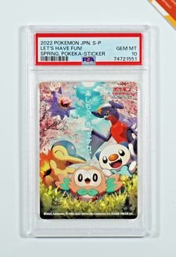 Pokemon PSA 10 Let's Have Fun Spring Pokeka Sticker S-P Promo 2021 Japanese - Image 1