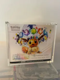Prismatic Evolutions Pokemon Center ETB New & Sealed - With Acrylic Case - Image 1