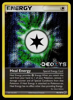Pokemon Card - Heal Energy Deoxys 94/107 Reverse Holo Stamped - Image 1