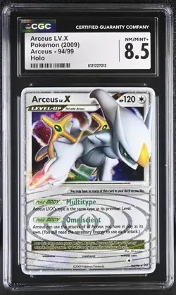 CGC 8.5 Arceus LV.X 2009 Arceus 94/99 Holo Pokemon Card - Image 1