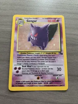 Pokemon Card Gengar Vintage Wotc TCG Fossil 5/62 Holo - Image 2