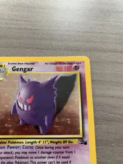 Pokemon Card Gengar Vintage Wotc TCG Fossil 5/62 Holo - Image 4