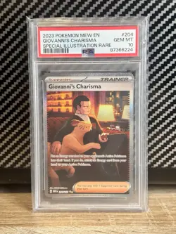 Pokemon Giovanni's Charisma Sv: Scarlet & Violet 151 Holo PSA 10 204/165 Card - Image 1