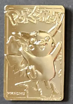 POKEMON PIKACHU W/Clear Case 23k Gold Card - Image 1