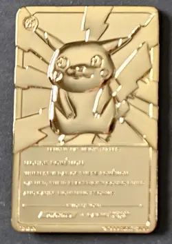 POKEMON PIKACHU W/Clear Case 23k Gold Card - Image 2
