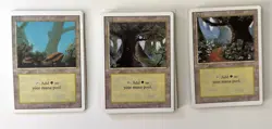 MTG 69X Basic Land Lot ~ Forest LP/NM ~ Vintage English ~ mixed sets - Image 2