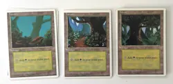 MTG 69X Basic Land Lot ~ Forest LP/NM ~ Vintage English ~ mixed sets - Image 3