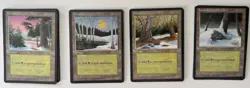 MTG 69X Basic Land Lot ~ Forest LP/NM ~ Vintage English ~ mixed sets - Image 4
