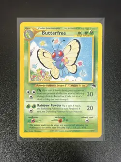 Pokemon Butterfree 9/18 Southern Islands Regular Rare LP 2001 WotC Promo Vintage - Image 1