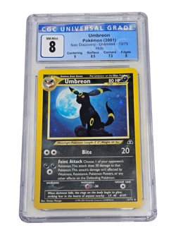 Umbreon 13/75 Neo Discovery Holo Unlimited CGC 8 NM/Mint 7001 - Image 1