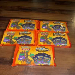 5 Pokemon TCG 2024 Trick or Trade Booster Bundles 35 Mini Packs Factory Sealed - Image 1