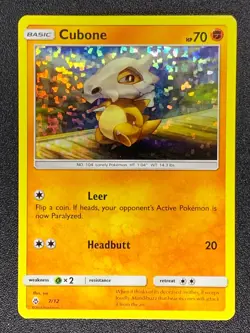 Cubone 7/12 Holo Promo Card Pokemon McDonald's Holo 2018 - Image 1