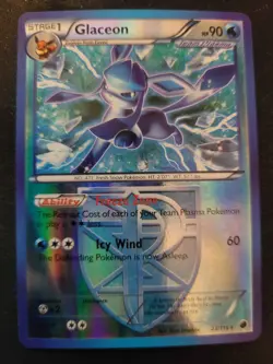2013 Pokemon GLACEON Plasma Freeze REVERSE HOLO RARE Black & White Card NM - Image 1