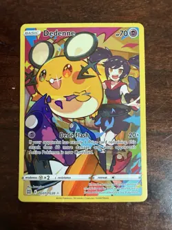 Pokemon TCG Dedenne Brilliant Stars Full Art Ultra Rare Holo Card TG07/TG30 NM - Image 1