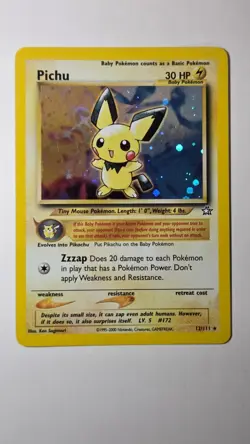 Pokemon TCG Pichu Holo Rare Neo Genesis 12/111 LP/EX Condition - Image 1