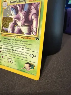 Pokemon TCG Giovanni's Nidoking Gym Challenge Holo Card 7/132 Unlimited Rare - Image 4