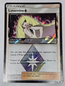 Pokemon - Lusamine (Prism Star) - Lost Thunder 182/214 - Holo Rare - NM - Image 1