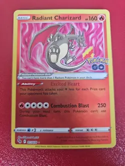 Radiant Charizard 11/78 Holo Rare Pokemon GO NM - Image 1